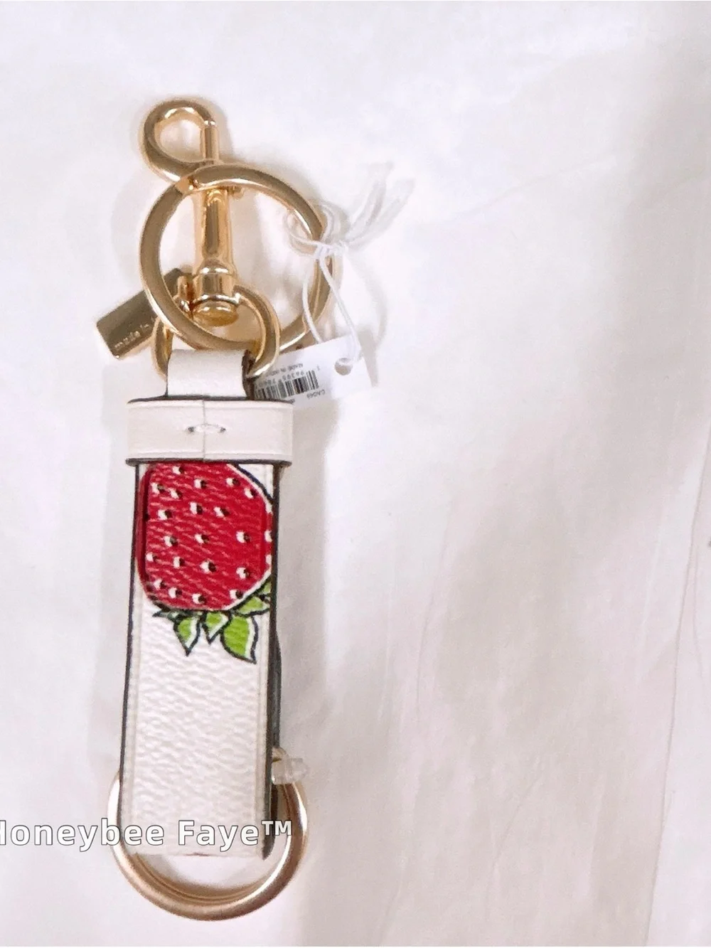 Coach leather key